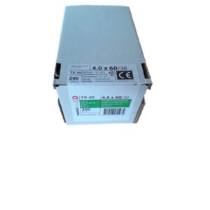 RVS 4.0 x 60/36 TX-20 RVS A2 deeldraad  (200 stuks)