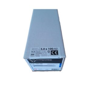 Spaanplaatschroef 5x100 deeldraad TX25 (200 stuks)