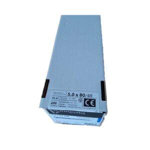 Spaanplaatschroef 5x80 deeldraad TX25 (200 stuks)