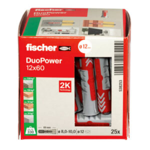 FISCHER DUOPOWER PLUG 12X60MM (25 stuks)