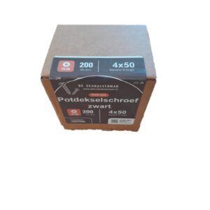 RVS Gevelschroef TX20 zwart RVS410 4.0x50 200st