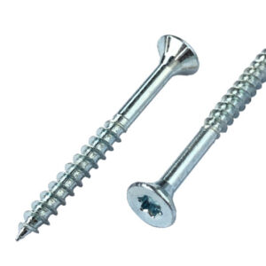 Spaanplaatschroef  6x100 deeldraad TX-30 staal gehard verzinkt (100 stuks)