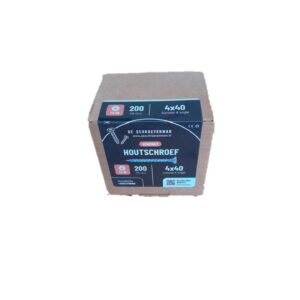 Houtschroef 4×40 Voldraad 200 stuks.