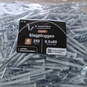 Slagplug 6.0×80 zak 250 stuks